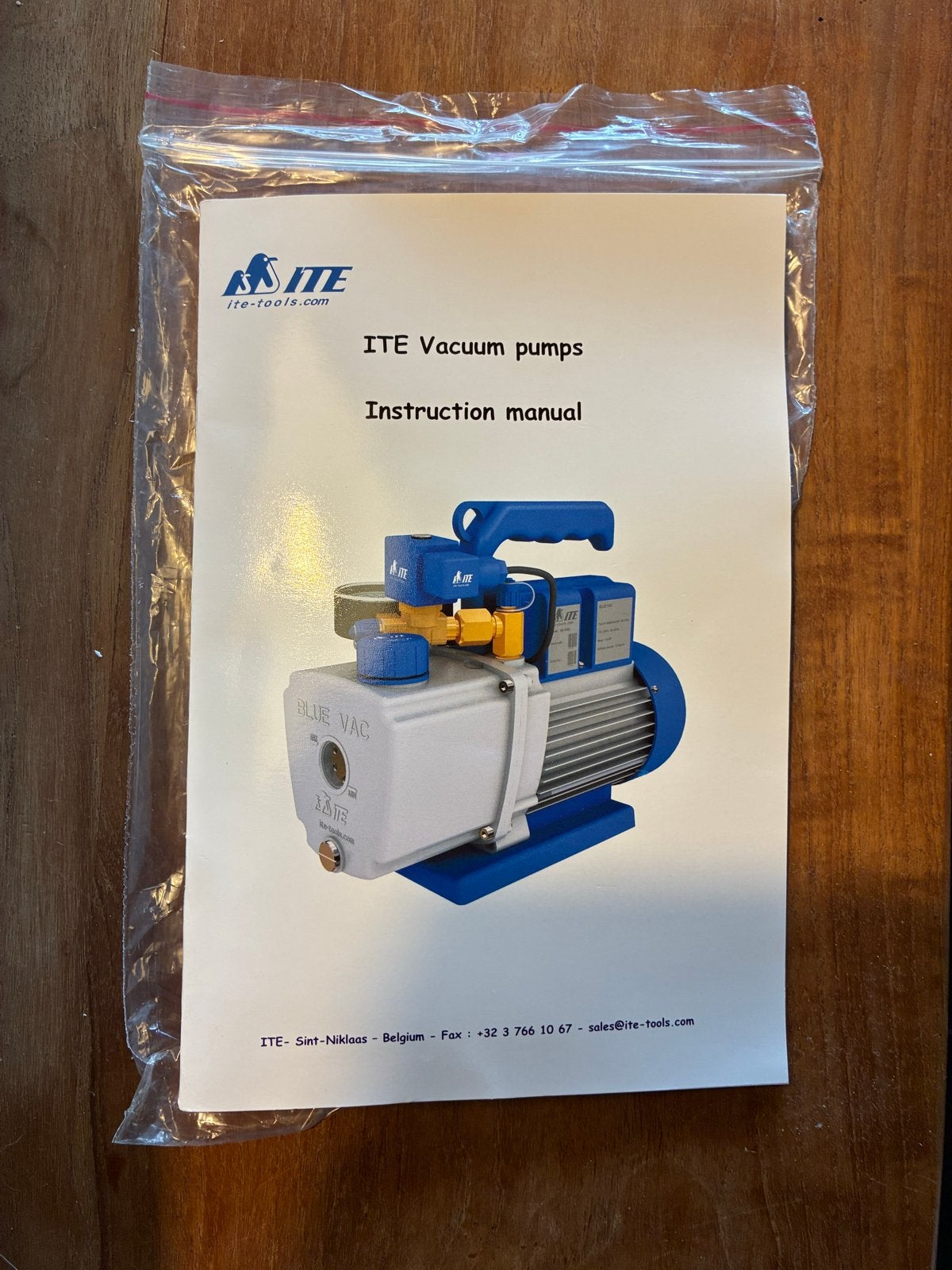 ITE Blue Vac MK-60-DS 2traps Vacuümpomp, Ophalen