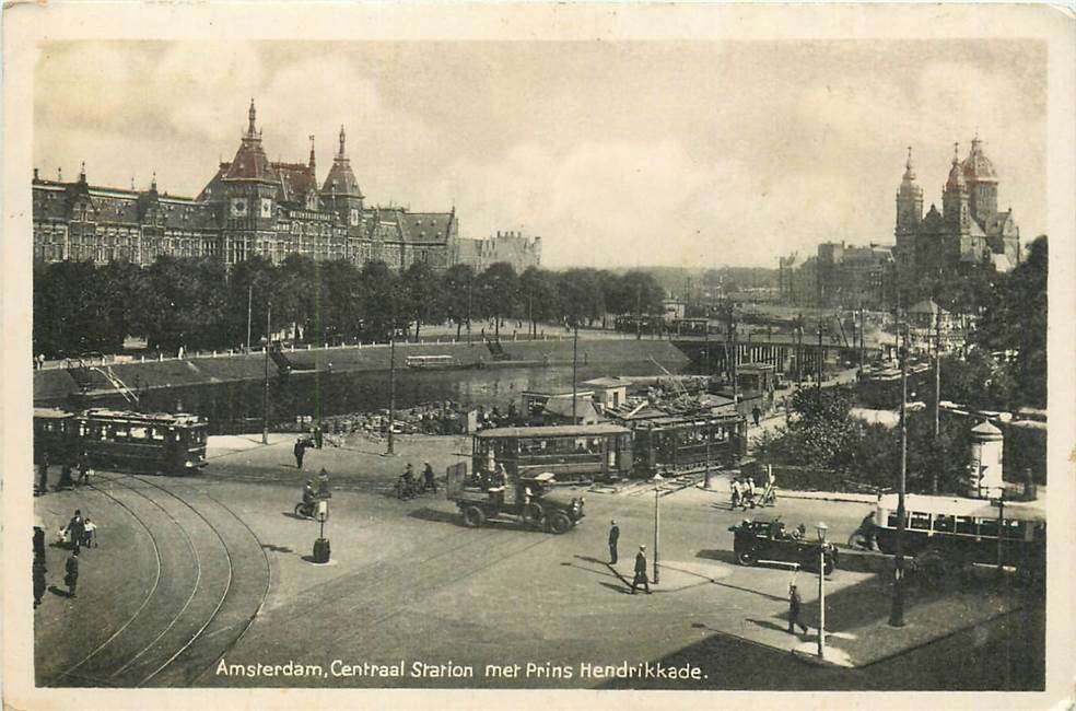 304-241-041 Amsterdam Centraal Station met Prins Hendrikkade, Verzenden, Voor 1920, Noord-Holland
