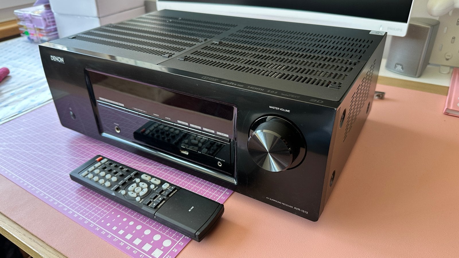 Denon AVR-1513 AV Surround Receiver - 5.1 Kanaals, Ophalen, Gebruikt, Denon, 60 tot 120 watt