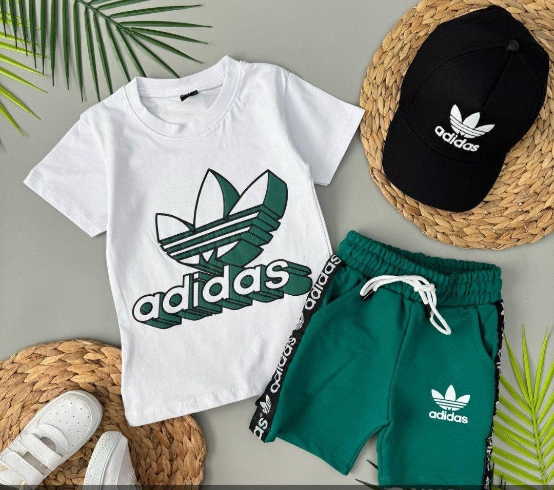 Adidas Zomer Set: T-shirt, Korte Broek & Pet voor Kinderen, Kinderen en Baby's, Kinderkleding | Overige, Ophalen of Verzenden