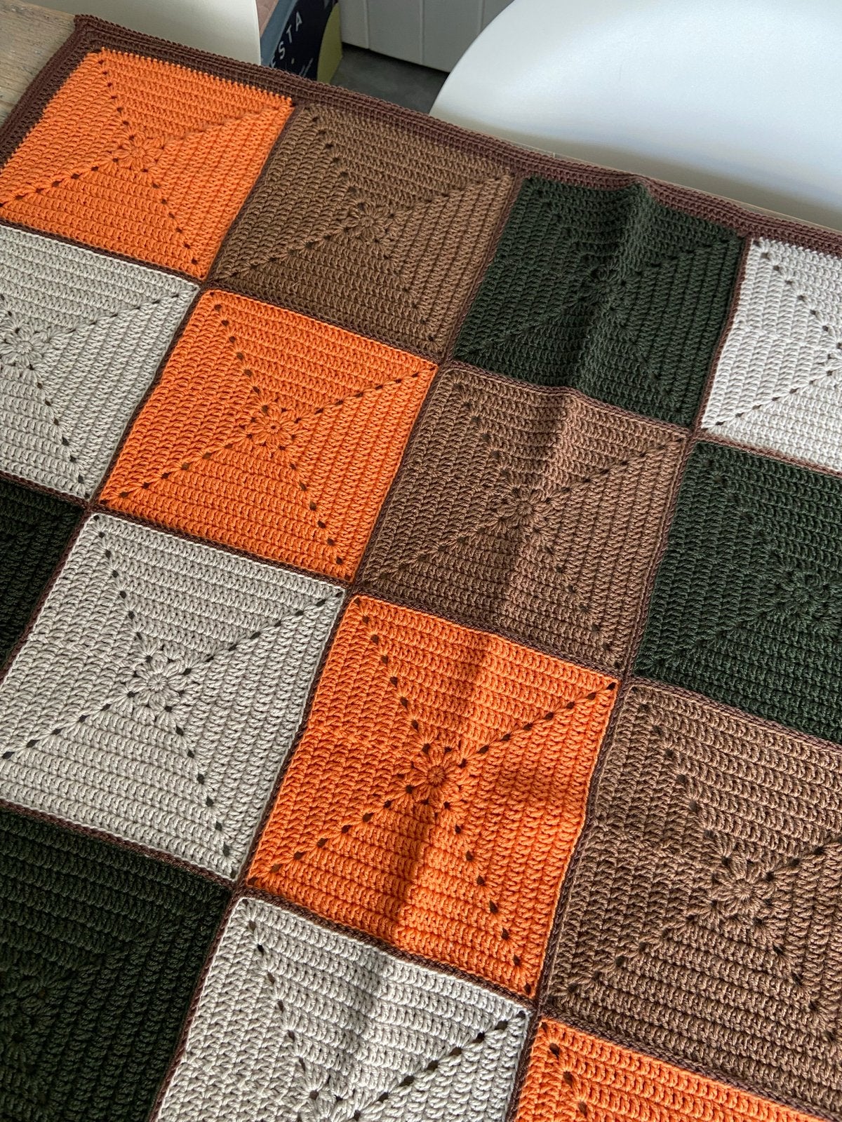 Gehaakt merino wollen baby dekentje 80x80 cm, Overige kleuren, Jongetje of Meisje, Nieuw, Ophalen of Verzenden