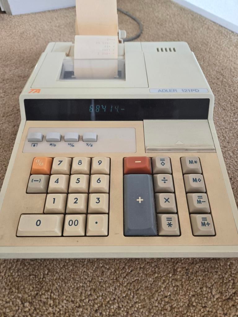 Vintage tafelrekenmachine Adler 121PD, Ophalen, Gebruikt