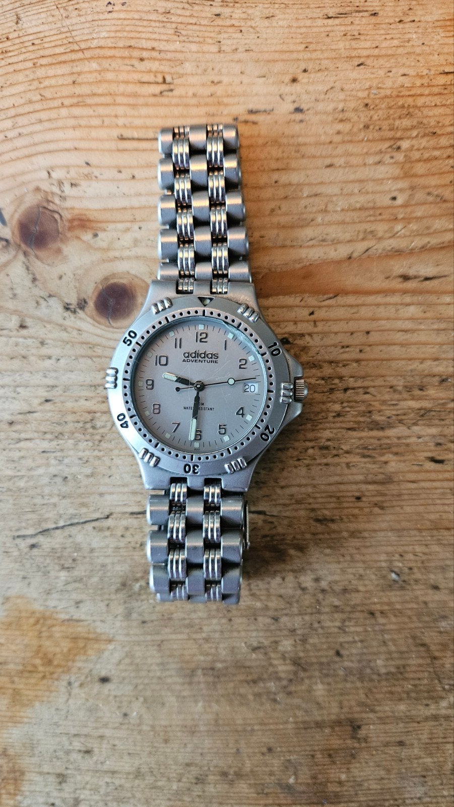Adidas Horloge jaren 90, Sieraden, Tassen en Uiterlijk, Horloges | Heren, Staal, Gebruikt, Zilver, Ophalen