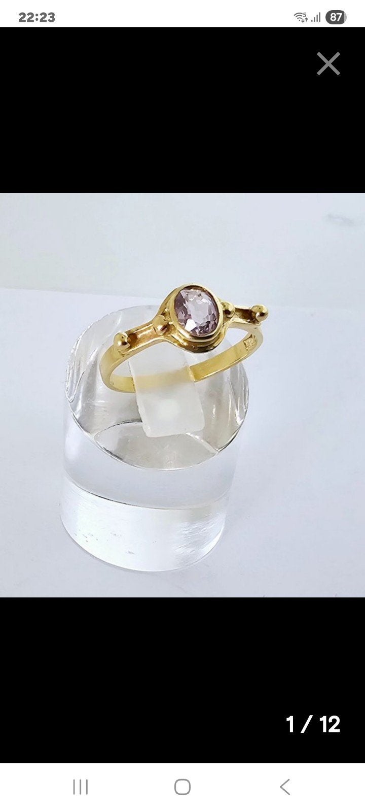Gouden dames ring, 18 tot 19, Geel, Ophalen of Verzenden, Zo goed als nieuw