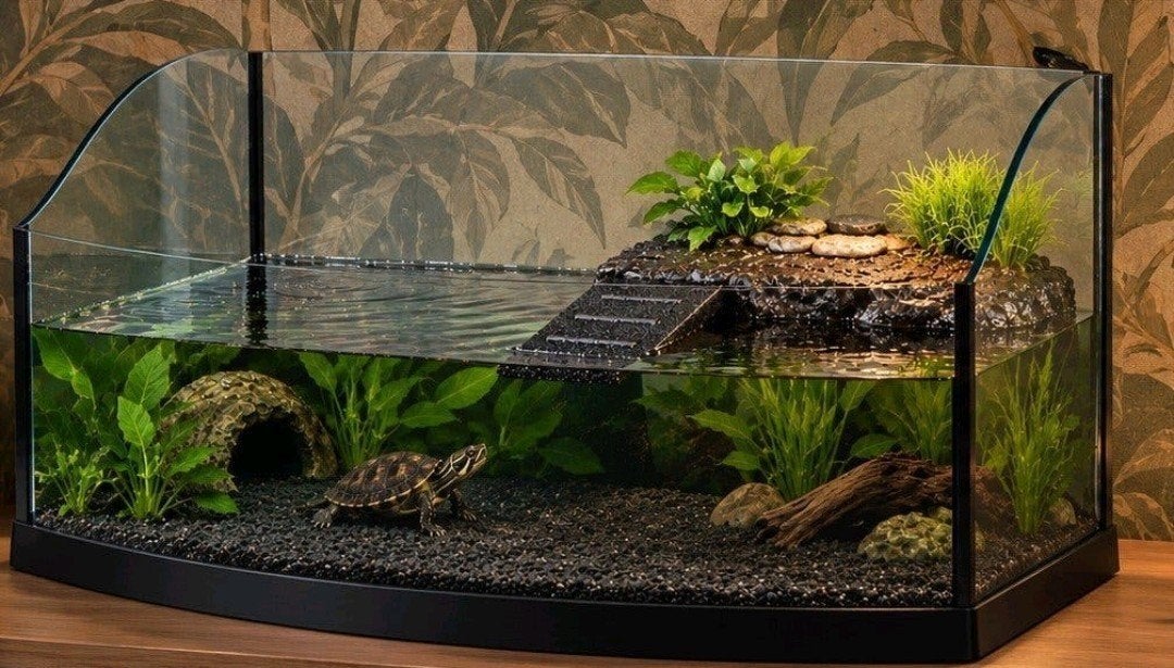 Aquascape aquarium / schildpadden aquarium, Ophalen of Verzenden, Gebruikt
