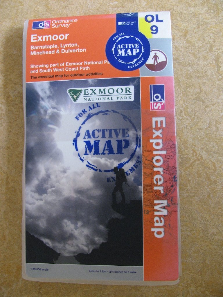 Wandelkaart Exmoor Ordnance Servey Explorer Map, Boeken, Atlassen en Landkaarten, Verenigd Koninkrijk, 2000 tot heden, Ophalen of Verzenden