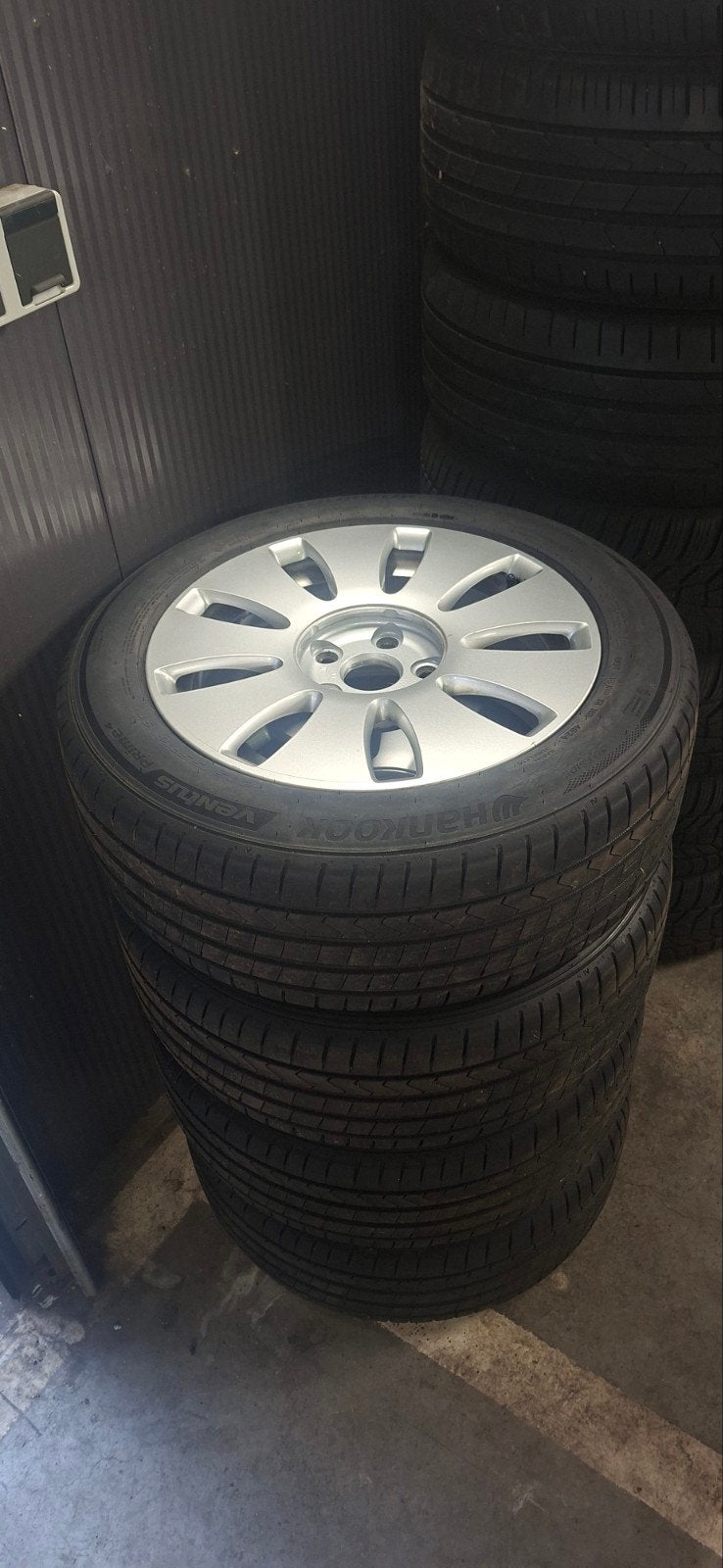 Audi Velgen met Banden, Ophalen, Gebruikt, 16 inch, Banden en Velgen