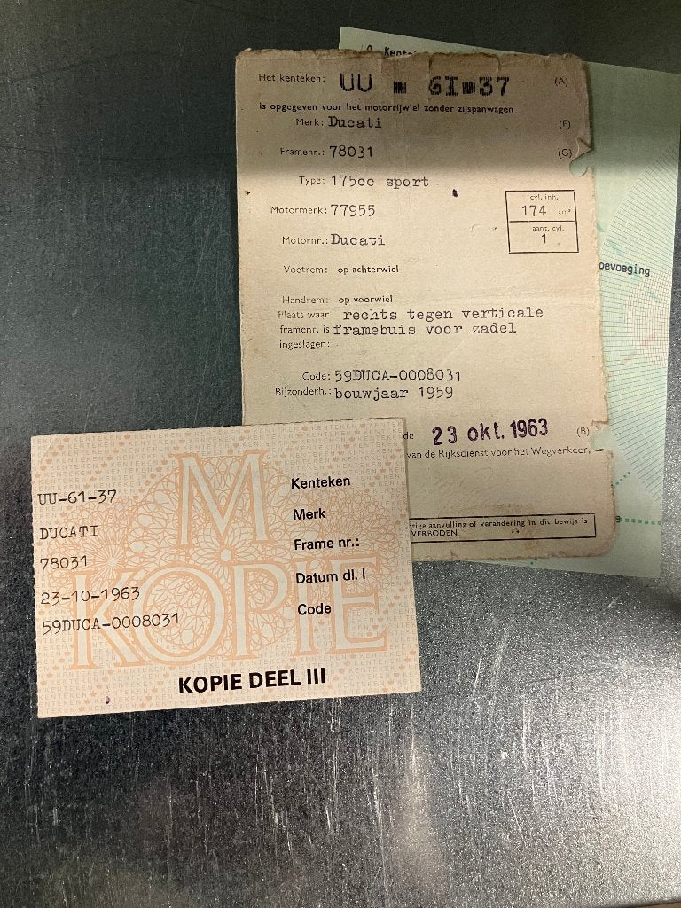Ducati Single document, Motoren, Onderdelen | Oldtimers, Verzenden, Gebruikt