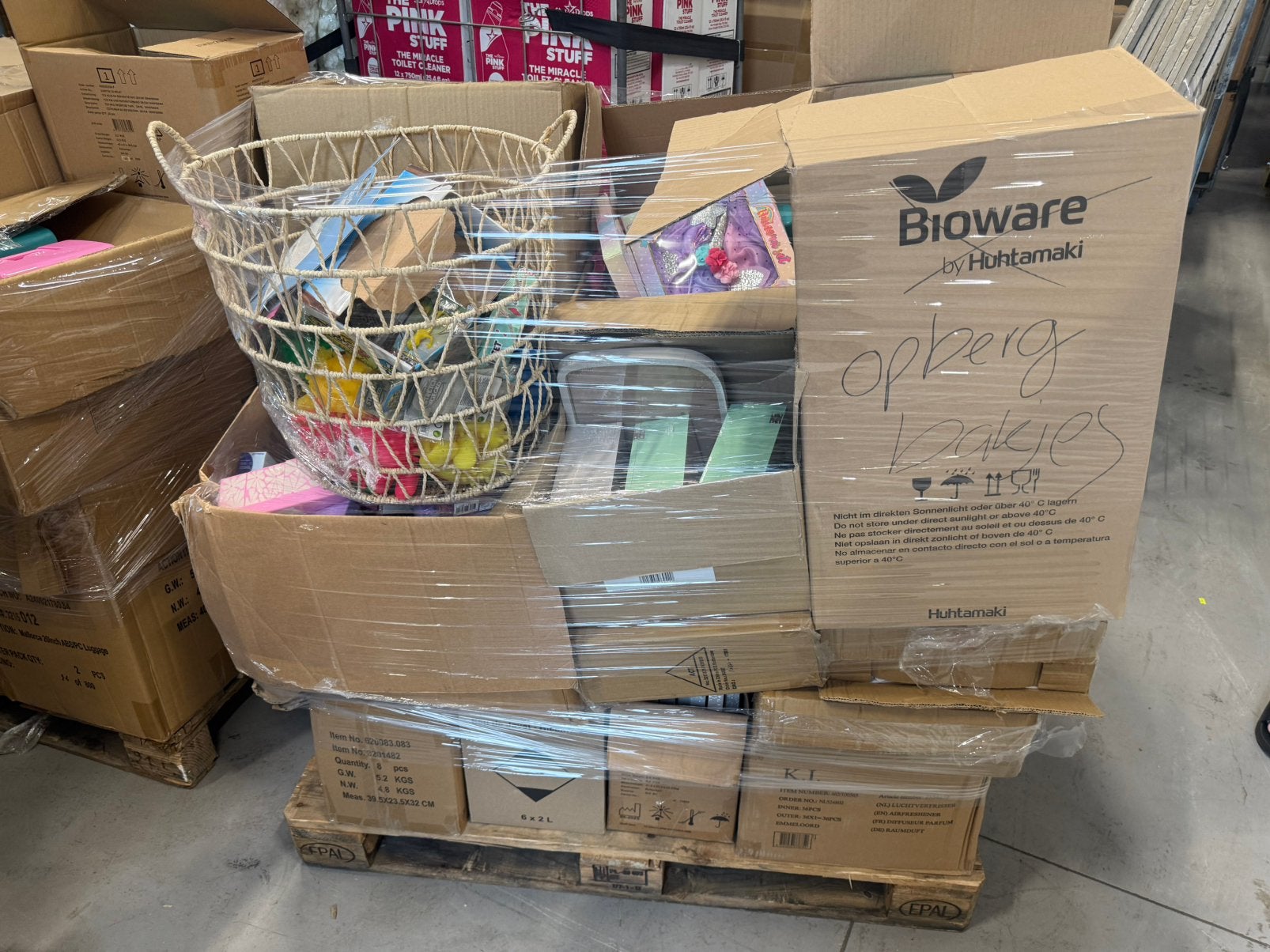 3 pallet vol mix pallets diverse, Ophalen of Verzenden, Nieuw
