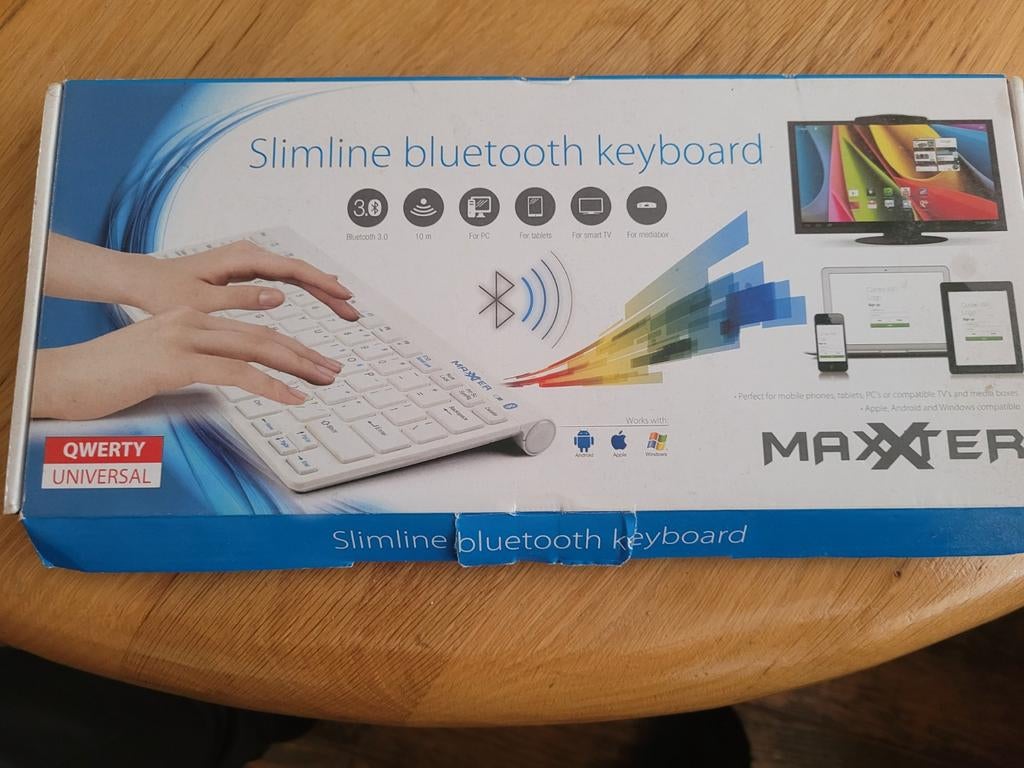 Slimline Bluetooth keyboard, Ophalen of Verzenden, Zo goed als nieuw