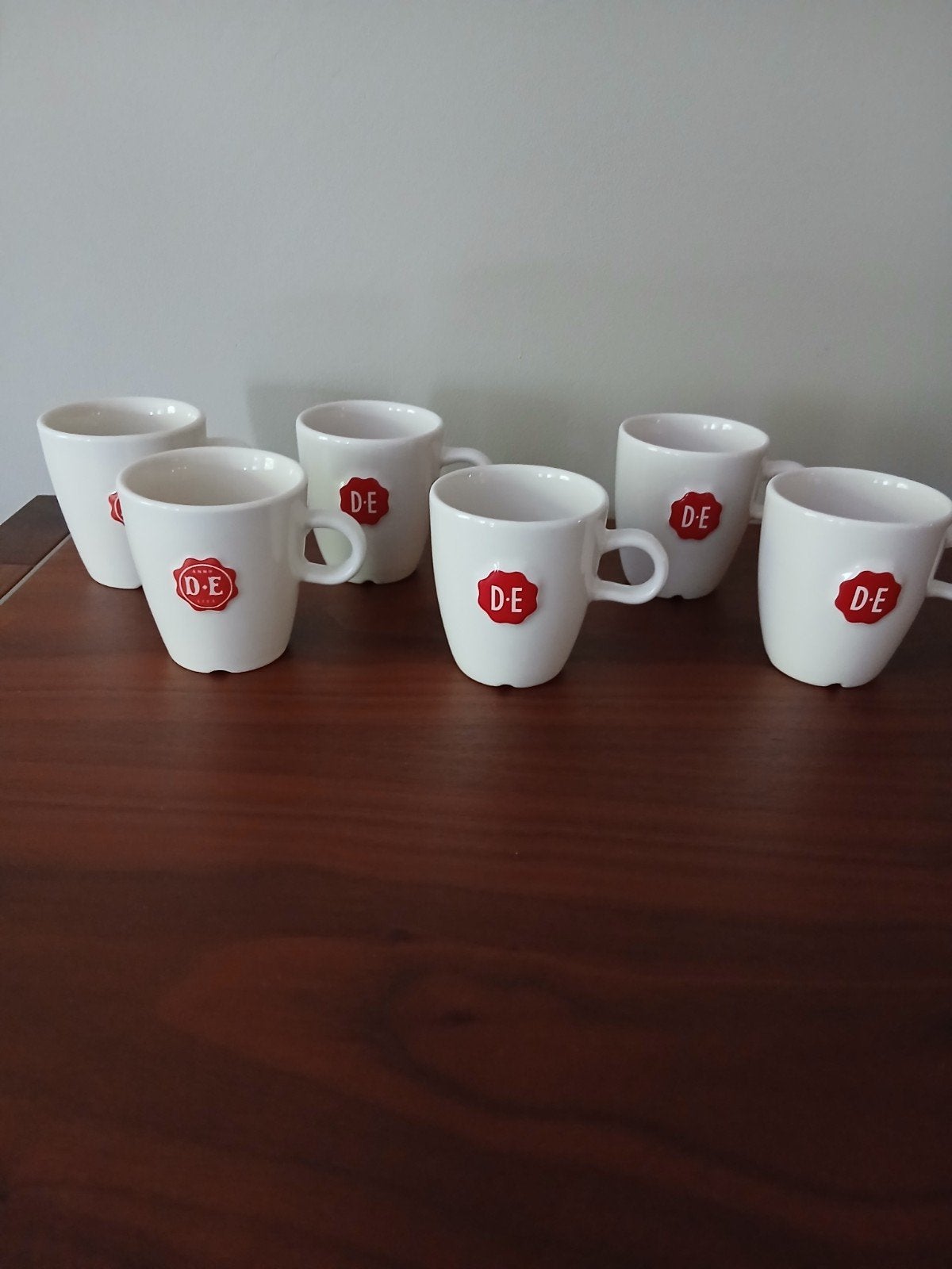 6 senseo kopjes D.E zie foto's, Huis en Inrichting, Ophalen, Zo goed als nieuw, Overige stijlen, Kop(pen) en/of Schotel(s)