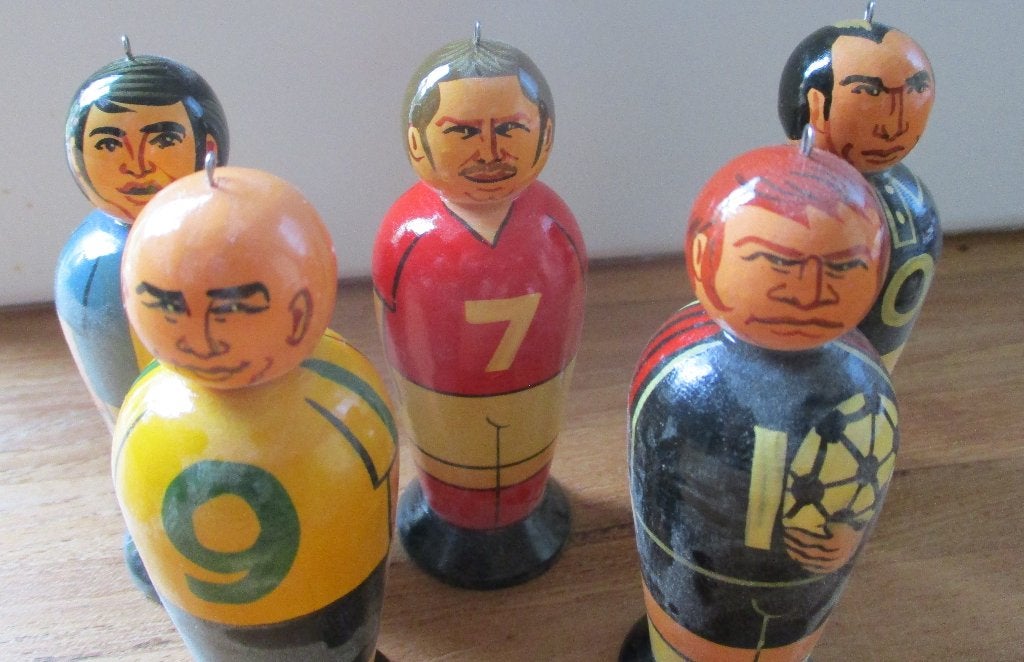 Ronaldo Zidane Beckham Del Piero Kahn pop hout figuur, Ophalen