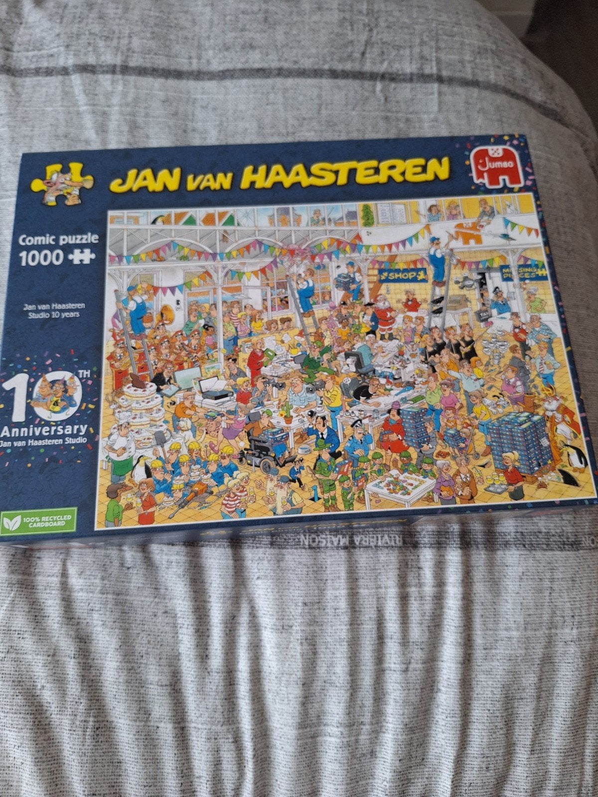 jan van haasteren puzzel studio 10 years, Ophalen, 500 t/m 1500 stukjes, Gebruikt, Legpuzzel