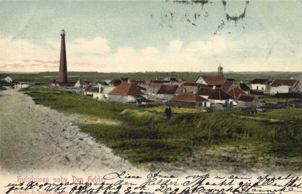 Huisduinen naby Den Helder - Vuurtoren - 1903 gelopen, Verzenden, Voor 1920, Gelopen, Noord-Holland