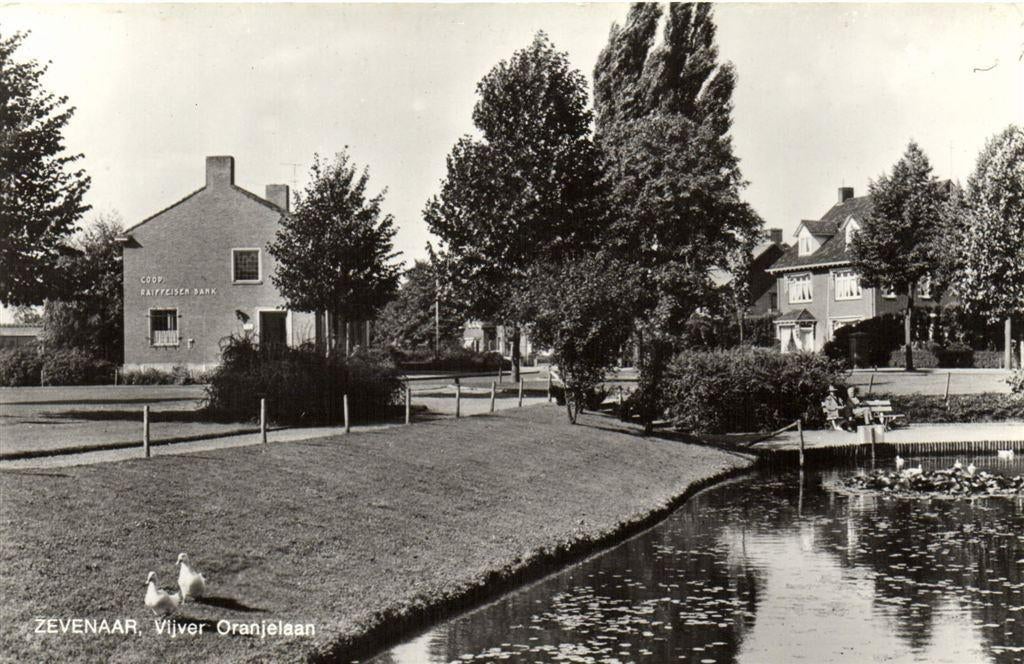 Zevenaar, Vijver Oranjelaan - Raiffeisen Bank - ongelopen, Verzenden, 1960 tot 1980, Ongelopen, Noord-Brabant