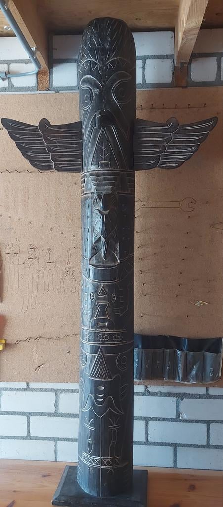 Houten indianen totempaal, Antiek en Kunst, Kunst | Beelden en Houtsnijwerken, Ophalen