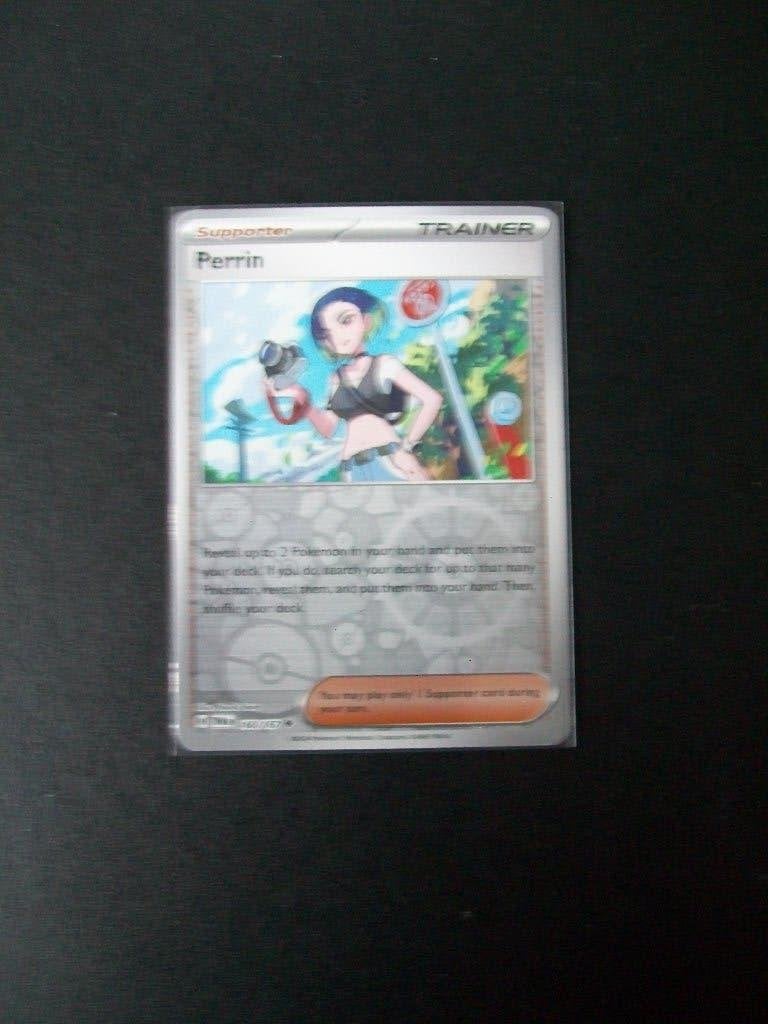 3907. Nieuwe Pokemon Kaart holofoil TRAINER PERRIN (160/167), Verzenden, Nieuw, Losse kaart, Foil