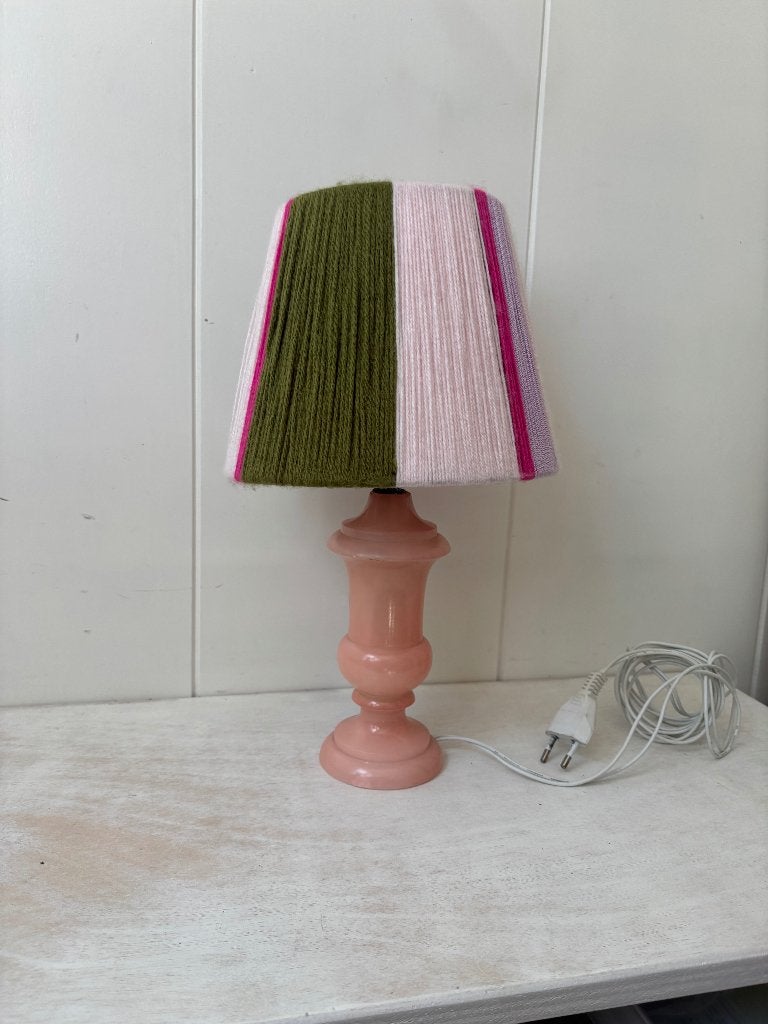 roze lampenvoet marmer, Roze, Ophalen of Verzenden, Vintage