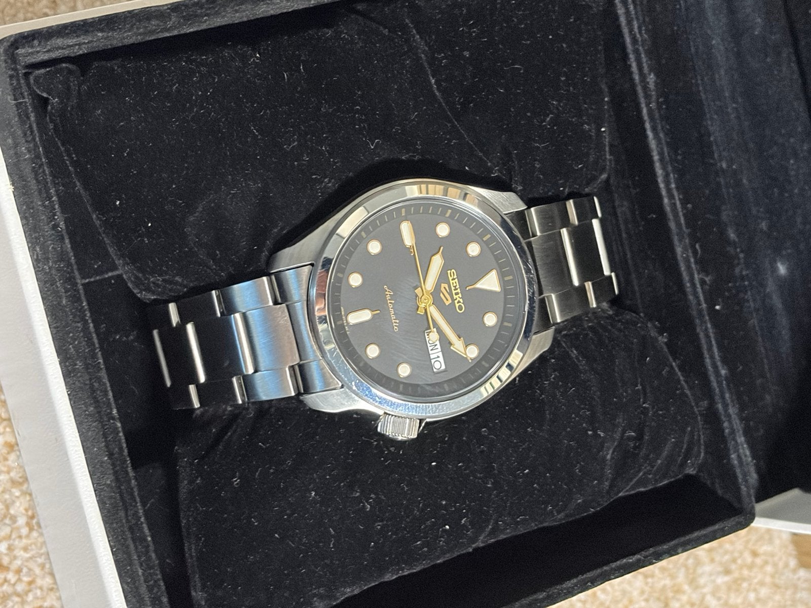 Seiko 5 Sports SRPE57K1 – 2021 – Full Set, Ophalen of Verzenden, Zo goed als nieuw, Staal, Seiko