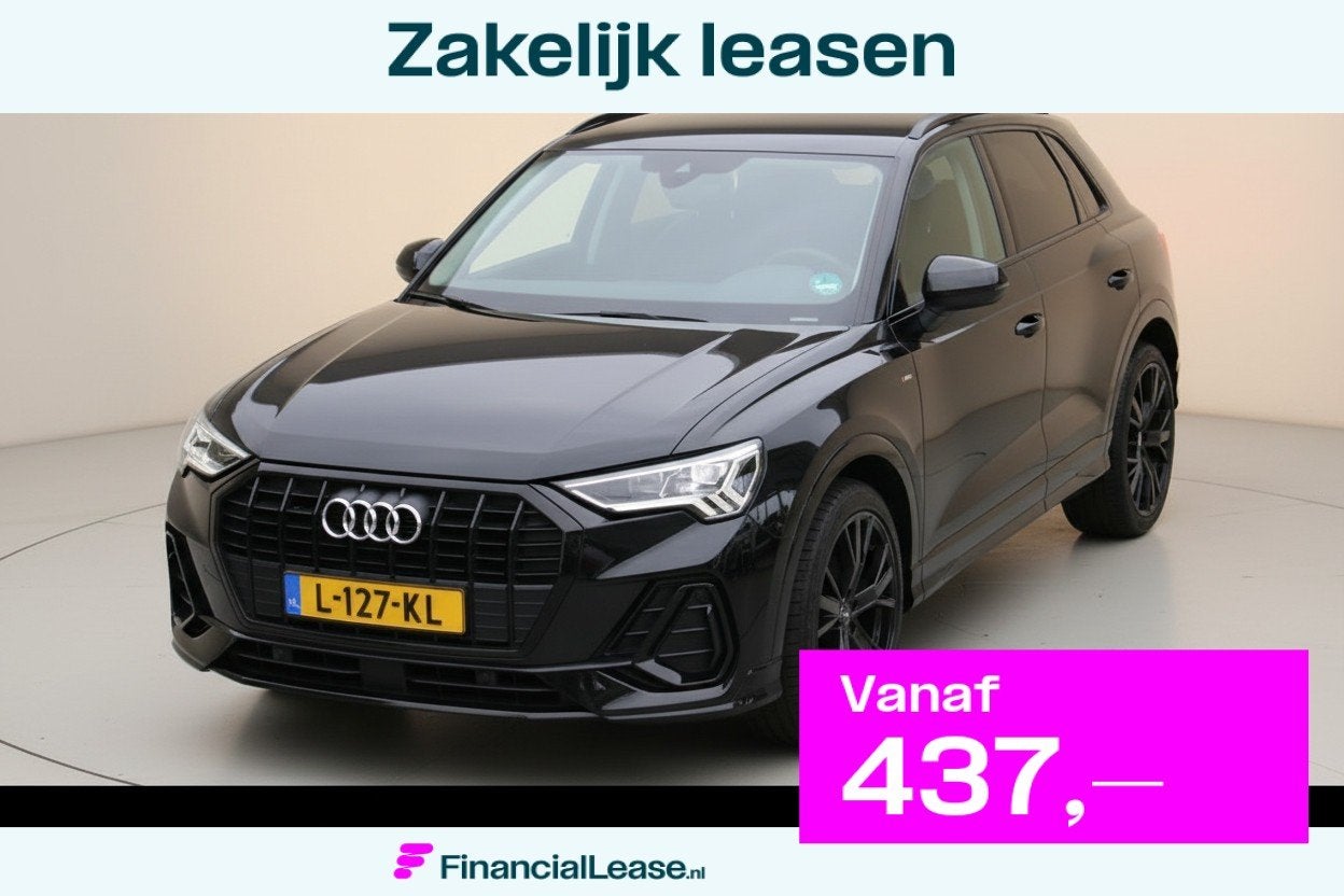 Audi Q3 35 TFSI S-LINE PANO-DAK CAMERA TREKHAAK!, Euro 6, 4 cilinders, 150 pk, Zwart