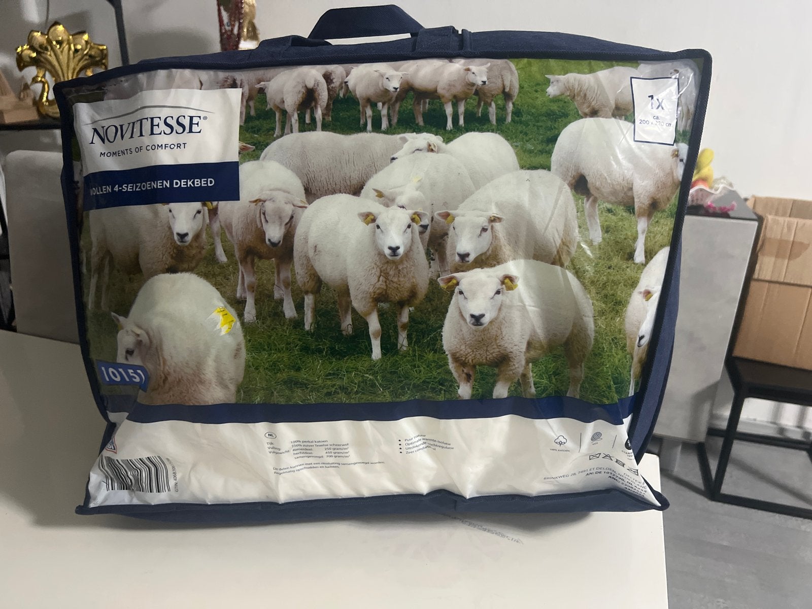 Novitesse Wollen 4-Seizoenen Dekbed - Zo goed als nieuw, Huis en Inrichting, Ophalen, Wit, Overige merken, Wol