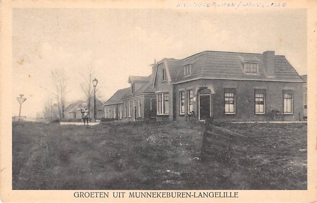 Munnekeburen- Langelille Groeten uit. Weststellingwerf, Ophalen of Verzenden, 1920 tot 1940, Gelopen, Friesland