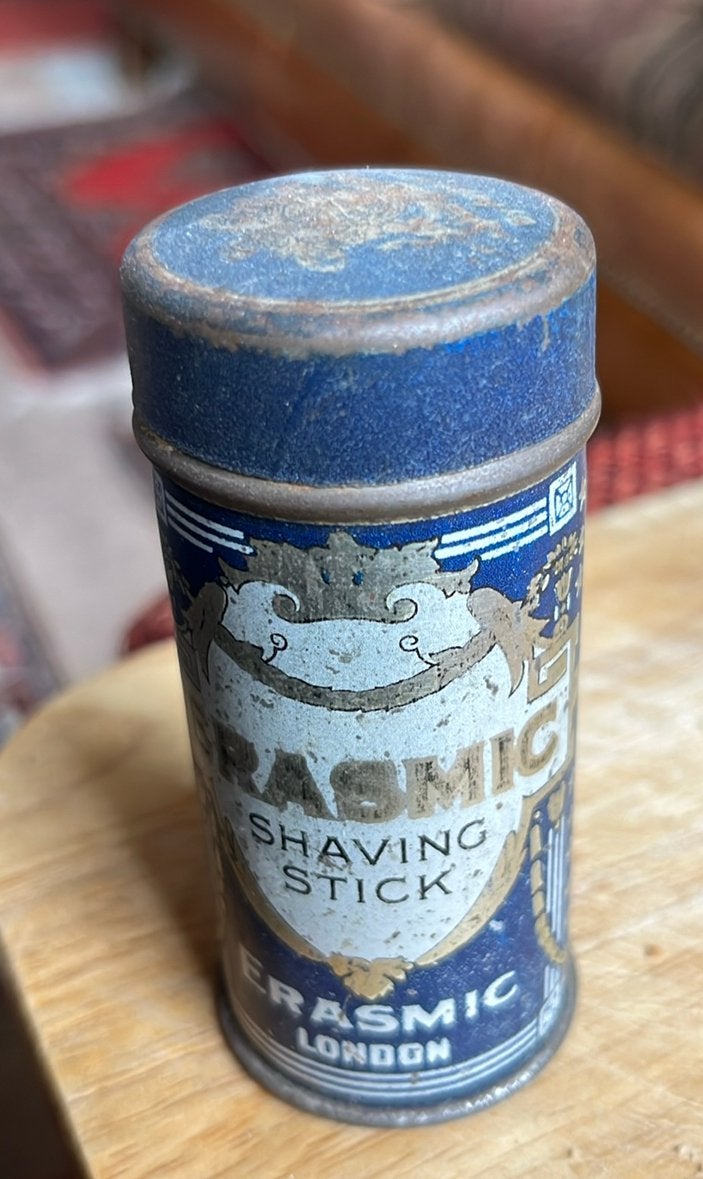 Oud Blikje “ Erasmic” Shaving Stick London, Verzamelen, Blikken, Ophalen of Verzenden, Gebruikt, Overige