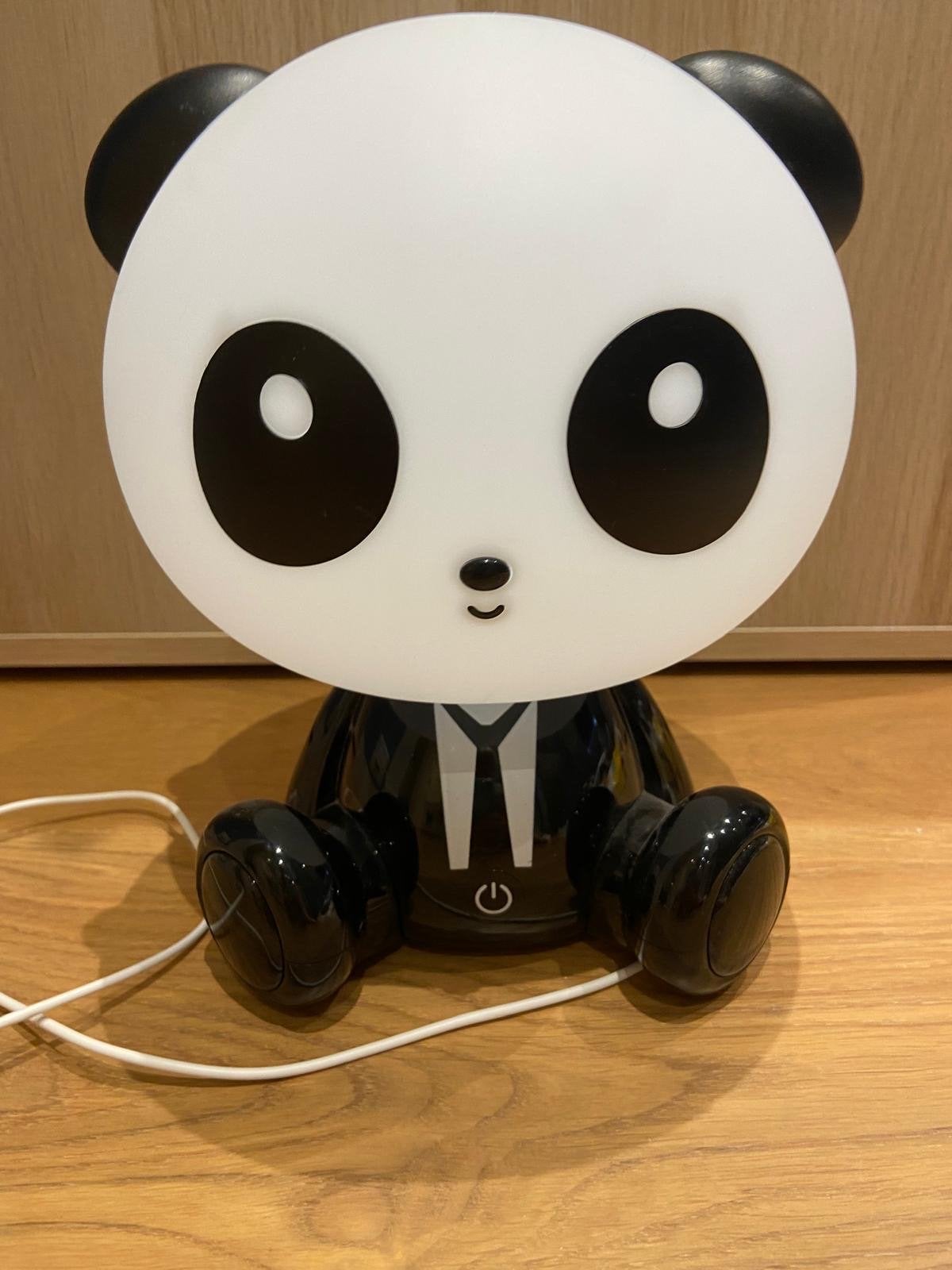 Dimbare Panda Nachtlamp met Stekker - 3 Standen, 30 cm, Gebruikt, Overige merken, Ophalen of Verzenden, Wit