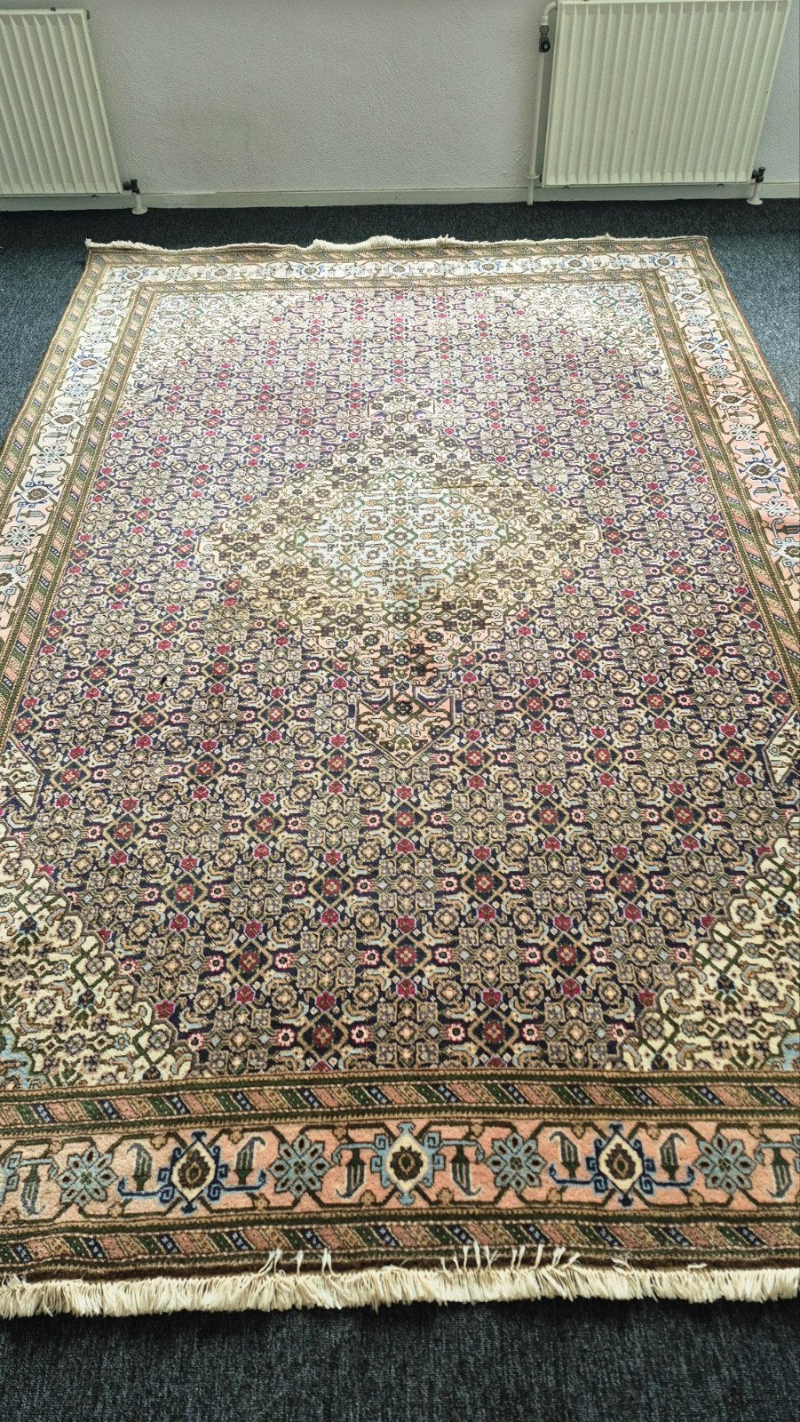 Groot Perzisch tapijt 335x225 wollen vloerkleed Iran, Huis en Inrichting, Stoffering | Tapijten en Kleden, Gebruikt, Geel, Ophalen of Verzenden