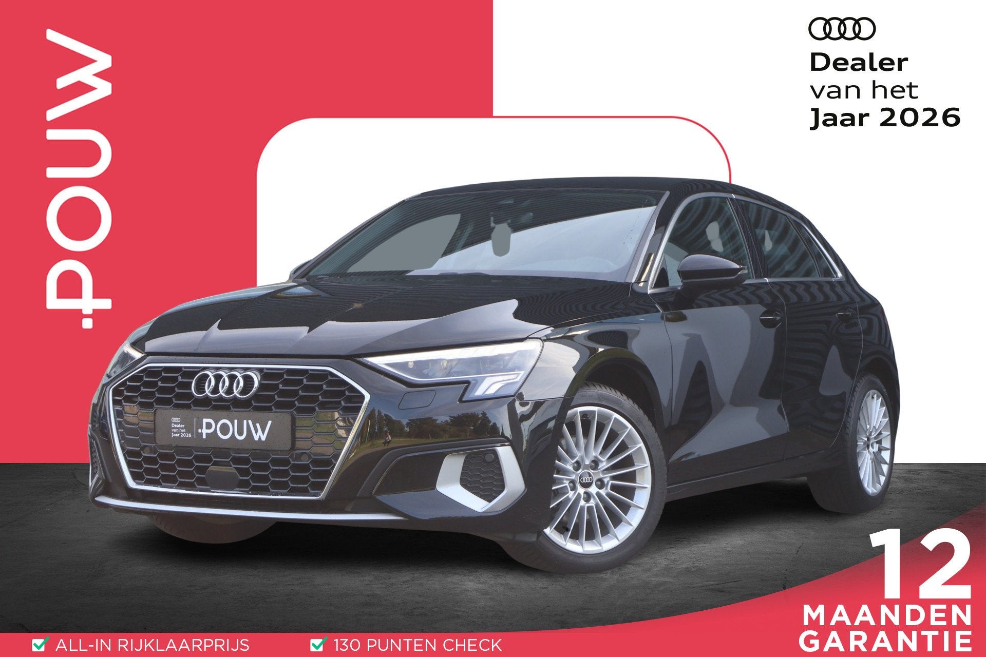 Audi A3 Sportback 30 TFSI 110pk Advanced Edition | Cruise co, Auto's, Stof, Gebruikt, Zwart, Origineel Nederlands