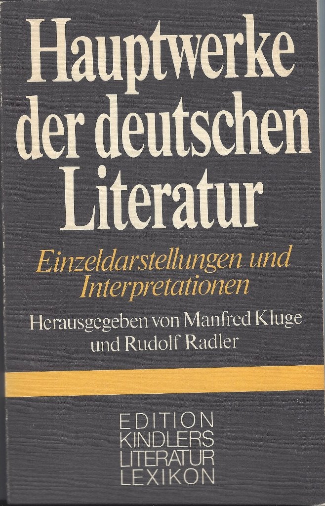 HAUPTWERKE der deutschen LITERATUR- Manfred Kluge &R.Radler, Gelezen, Manfred Kluge und Rudolf Radler, Ophalen of Verzenden, WO