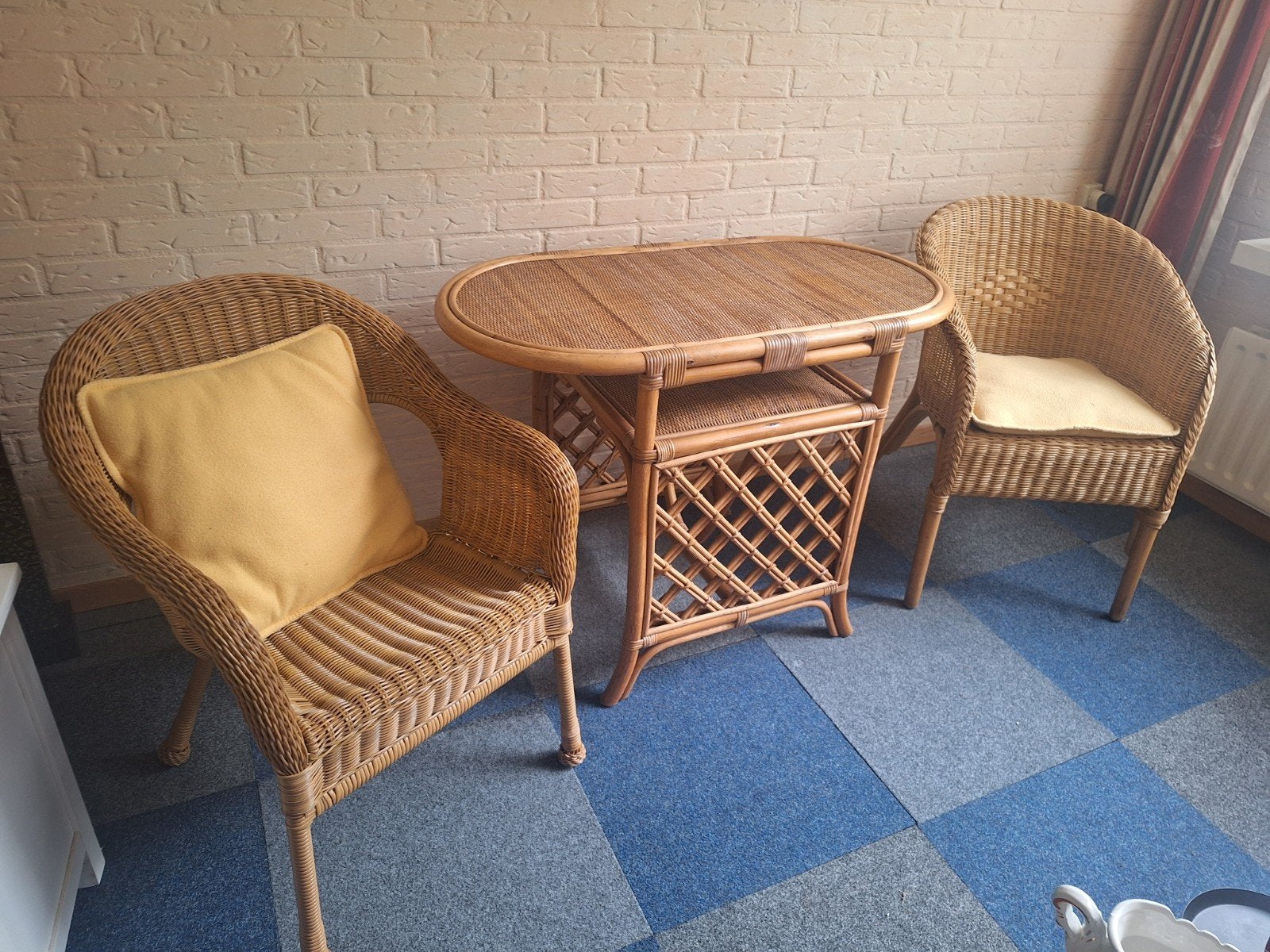 Rotan set, Ophalen, Rond, Minder dan 55 cm, 45 tot 60 cm