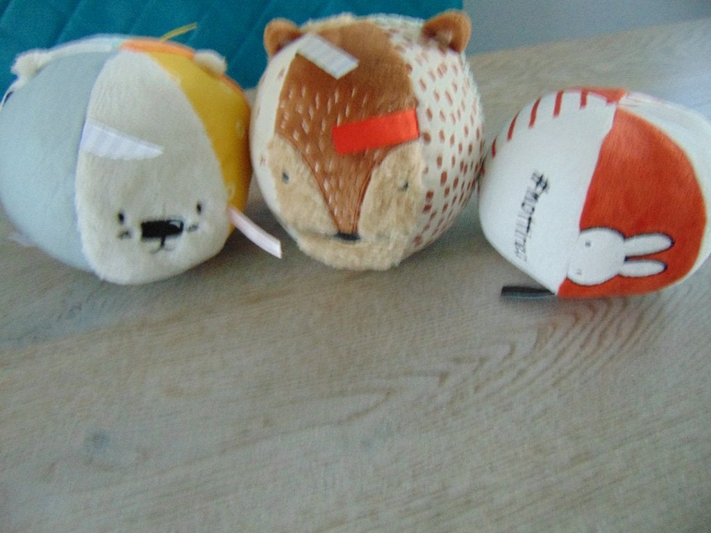 Hema speelbal / rammelaar + Nijntje - set van 3 stuks, Ophalen of Verzenden, Zo goed als nieuw, Rammelaar, Met geluid