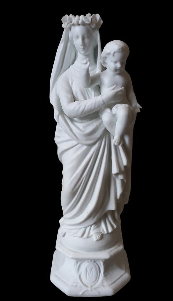 bisquit Maria met kindje Jezus., Antiek en Kunst, Antiek | Religie, Ophalen of Verzenden