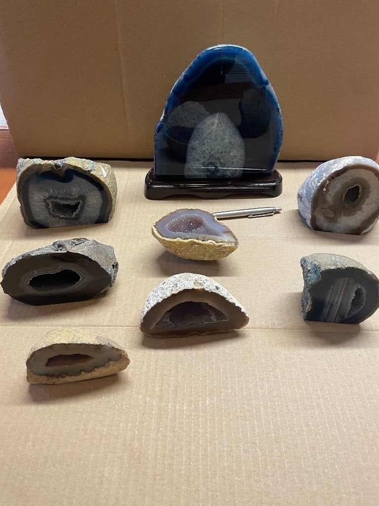 7 Agaat geodes, Ophalen of Verzenden, Mineraal