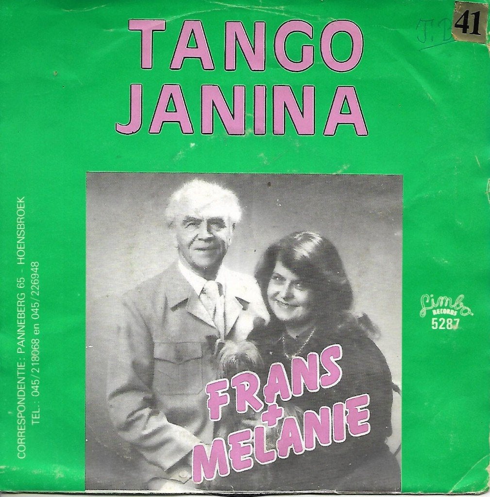 Frans + Melanie - Tango Janina (Limbo records), Ophalen of Verzenden, Gebruikt, 7 inch, Nederlandstalig