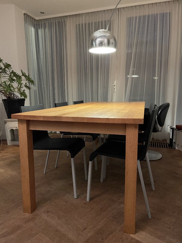 Originele Richard Hutten tafel – eiken designklassieker, Huis en Inrichting, Ophalen, Eikenhout, 200 cm of meer, 50 tot 100 cm