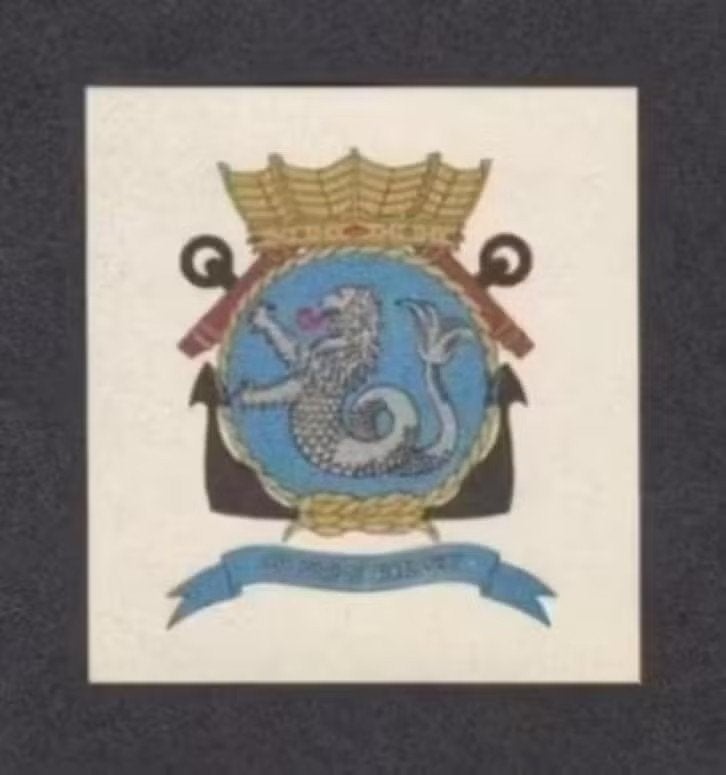 Albumplaatje Militair Embleem Marine Zeeleeuw., Ophalen of Verzenden, Zo goed als nieuw