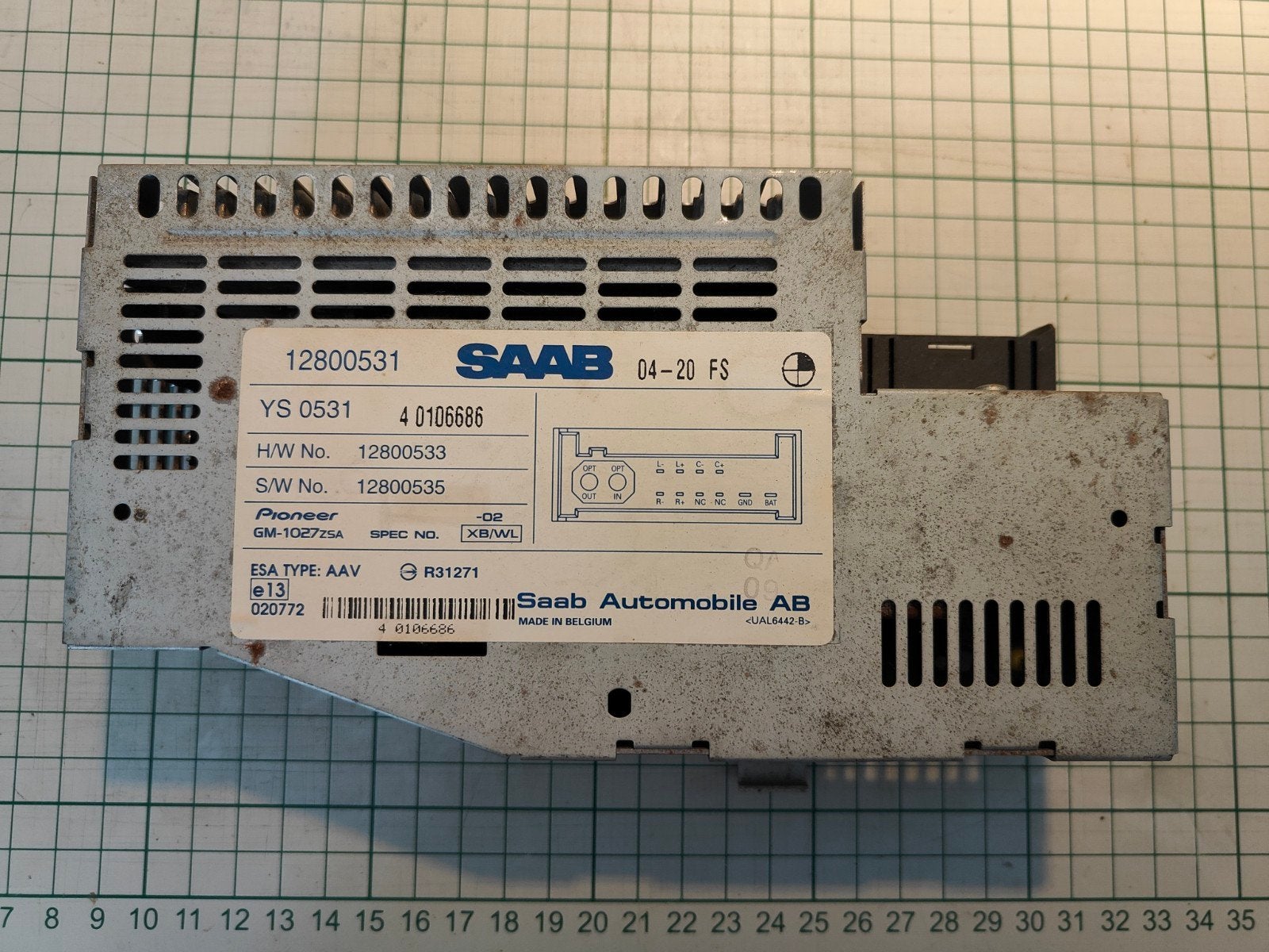 Saab 12800531 AMP1 audio versterker 9-3 (2003-06), Ophalen of Verzenden