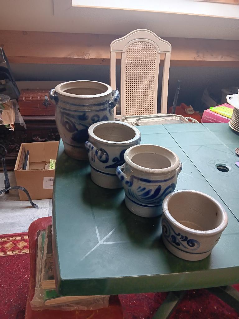 6 aardewerk Keulse potten klein en groot, Antiek en Kunst, Antiek | Keramiek en Aardewerk, Ophalen