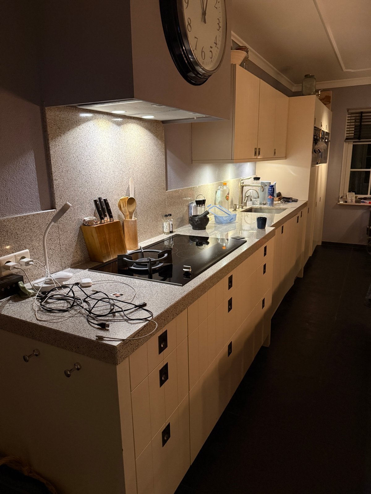 Complete luxe Leicht keuken met apparatuur en composiet blad, Ophalen, Gebruikt, Overige kleuren, Dubbelwandige keuken