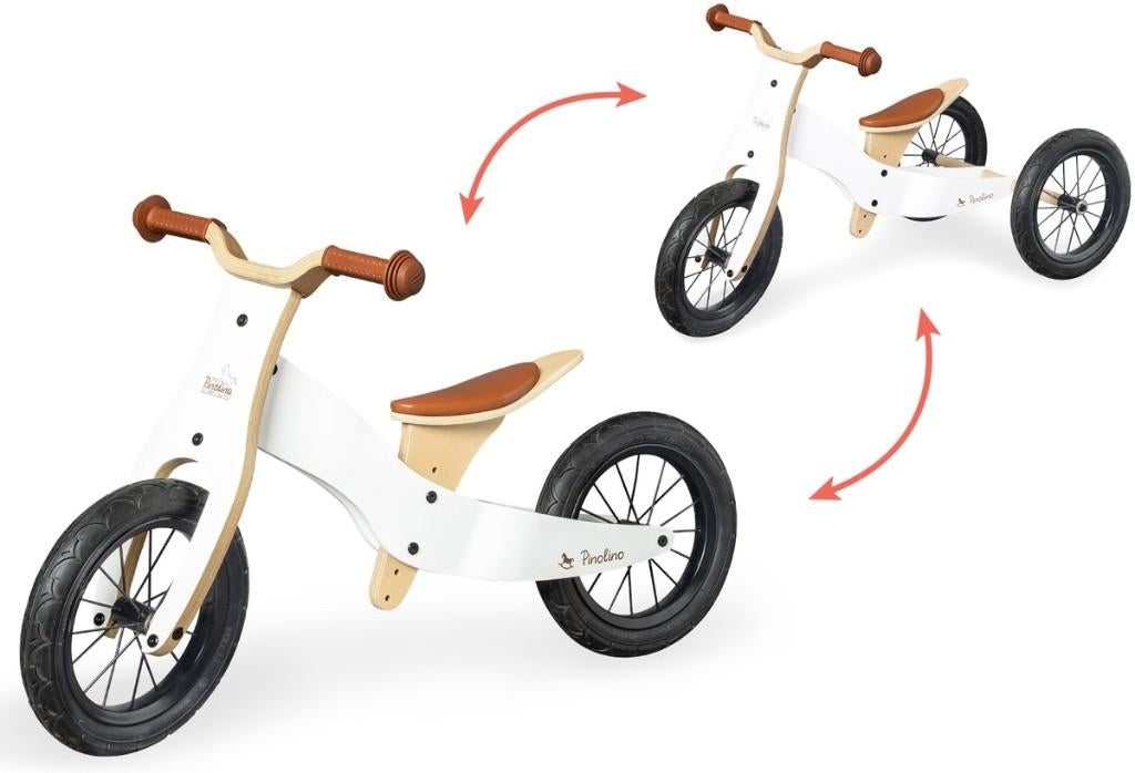 2 in 1 houten Loopfiets en driewieler Oskar Pinolino, Ophalen of Verzenden, Nieuw, Loopfiets