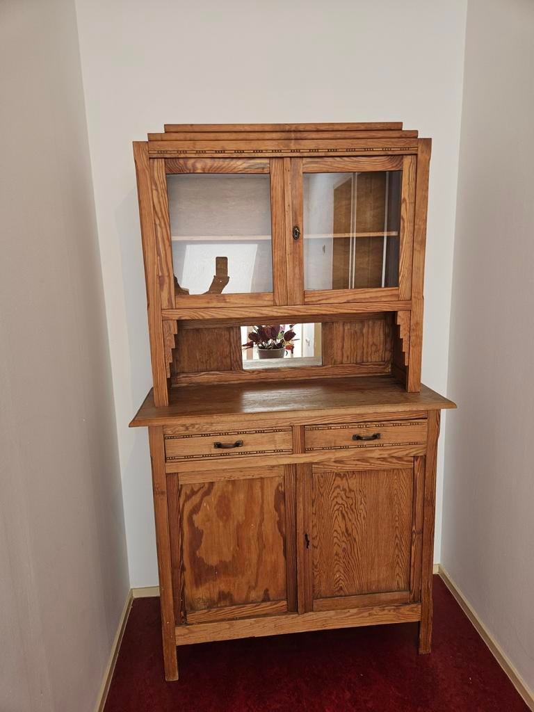Mooie houten buffetkast - 2 delen, Gebruikt, Ophalen of Verzenden, 150 tot 200 cm, 25 tot 50 cm