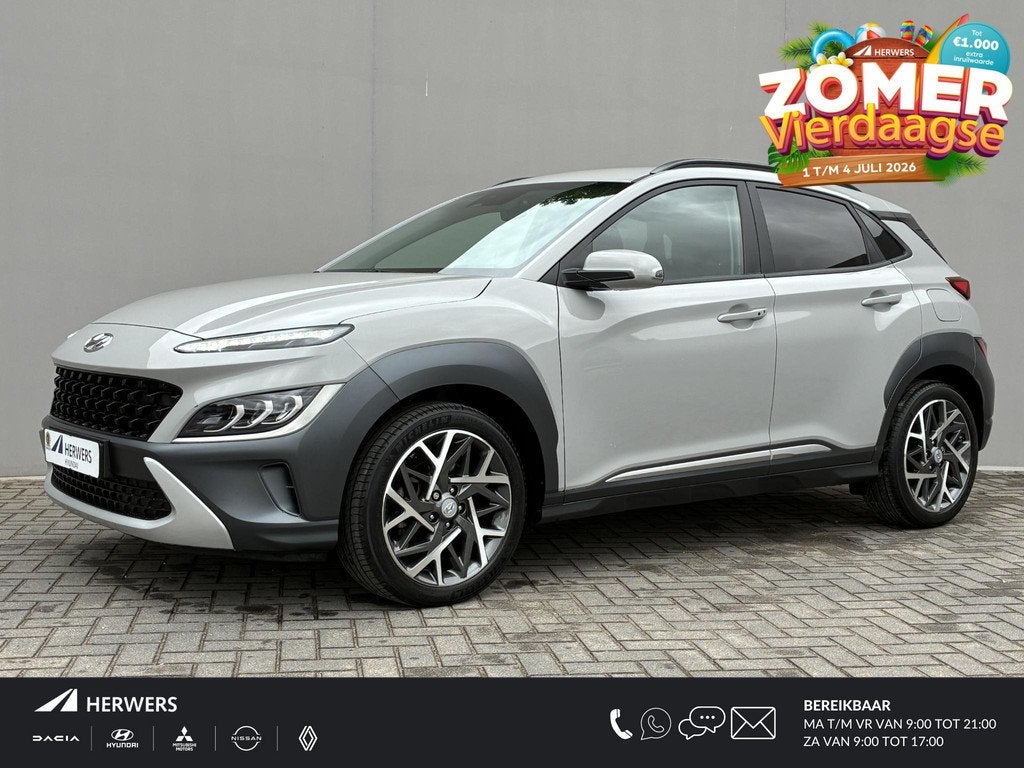Hyundai Kona 1.6 GDI HEV Fashion / 1.300 KG trekgewicht / He, Auto's, Hyundai, Stof, Gebruikt, Euro 6, 2 kWh