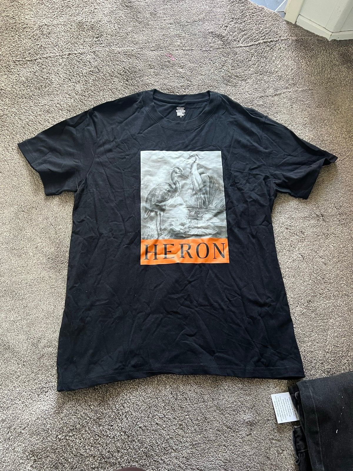 Heron T-shirt maat M - Nieuw, Ophalen of Verzenden, Nieuw, Maat 48/50 (M), Zwart