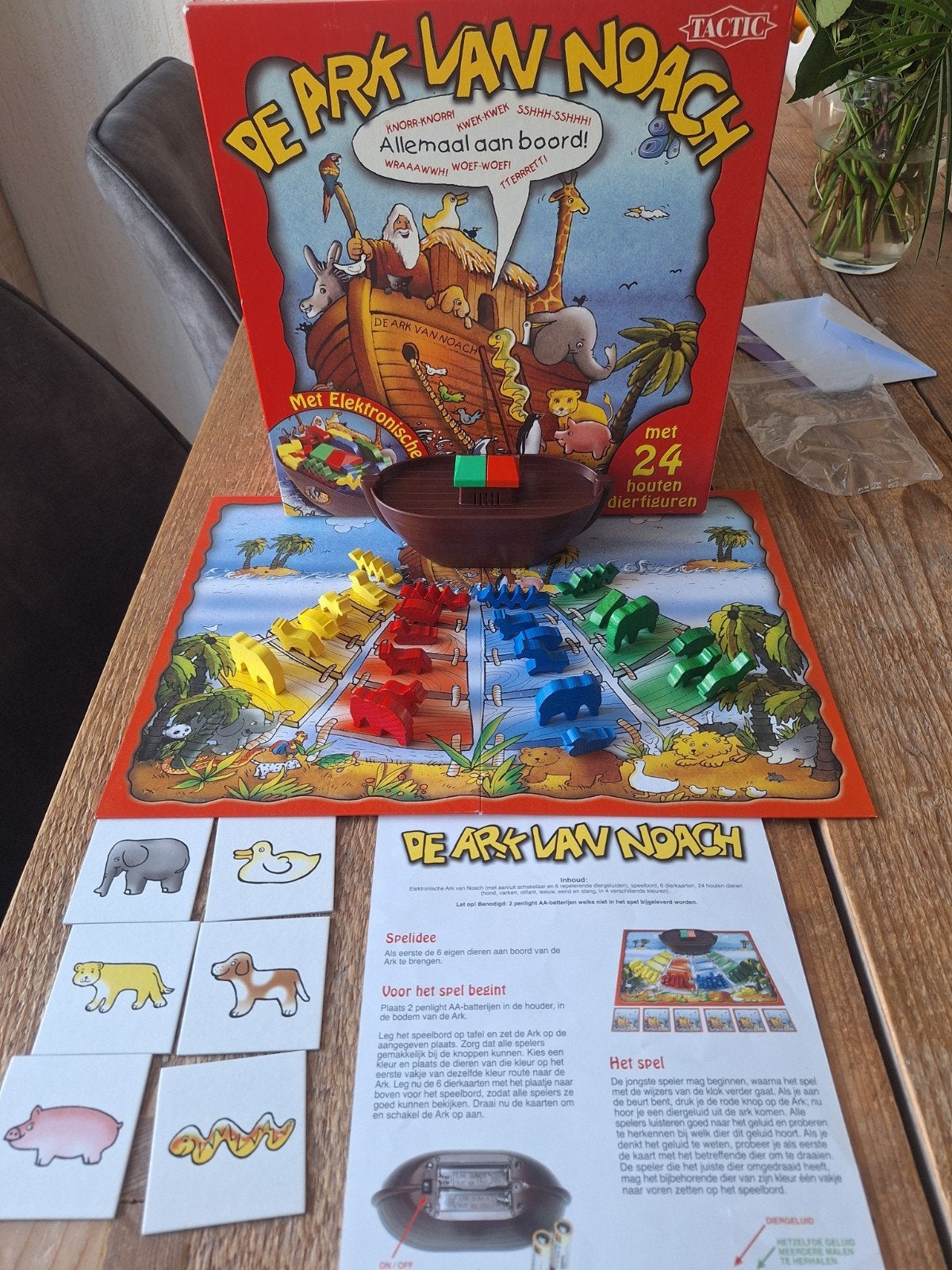 De Ark van Noach - Tactic Bordspel met Dierenfiguren, Hobby en Vrije tijd, Een of twee spelers, Ophalen of Verzenden, Zo goed als nieuw