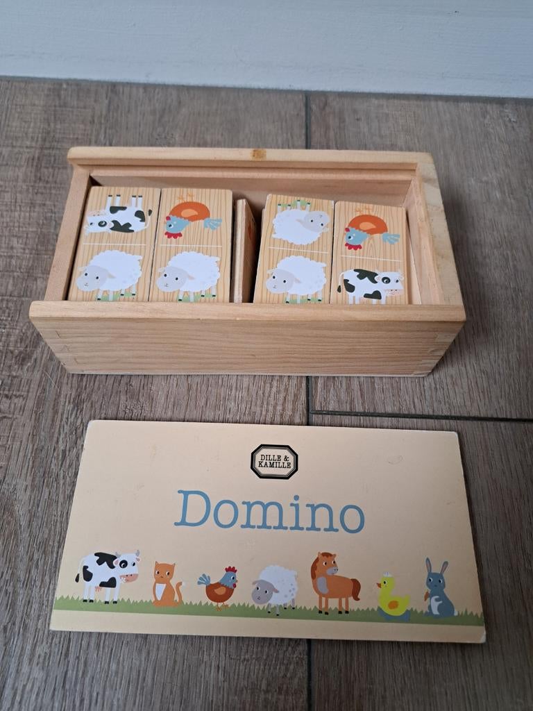 Houten domino - Dille & Kamille!, Kinderen en Baby's, Ophalen of Verzenden, Zo goed als nieuw