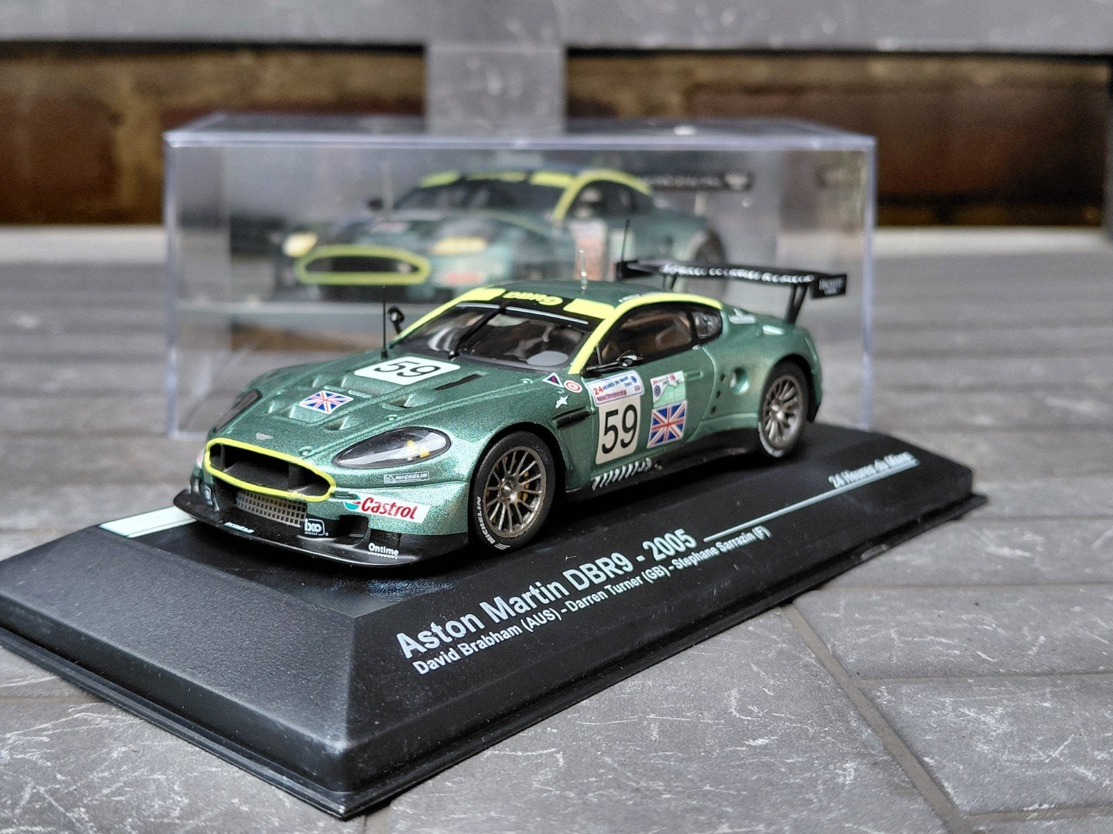 Aston Martin DBR9 V12 24h du Mans #59 2005 groen 1/43 Ixo, Ophalen of Verzenden, Nieuw, Auto, Overige merken