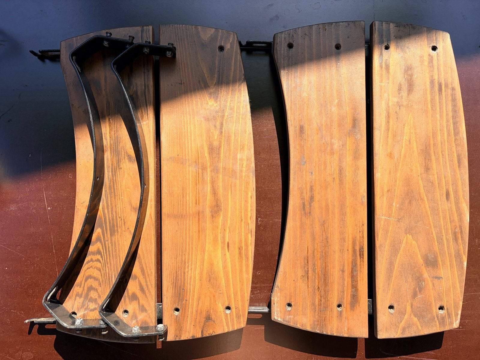 Zijtafels voor Big Green Egg Medium, Ophalen, Gebruikt, Rechthoekig, Hout