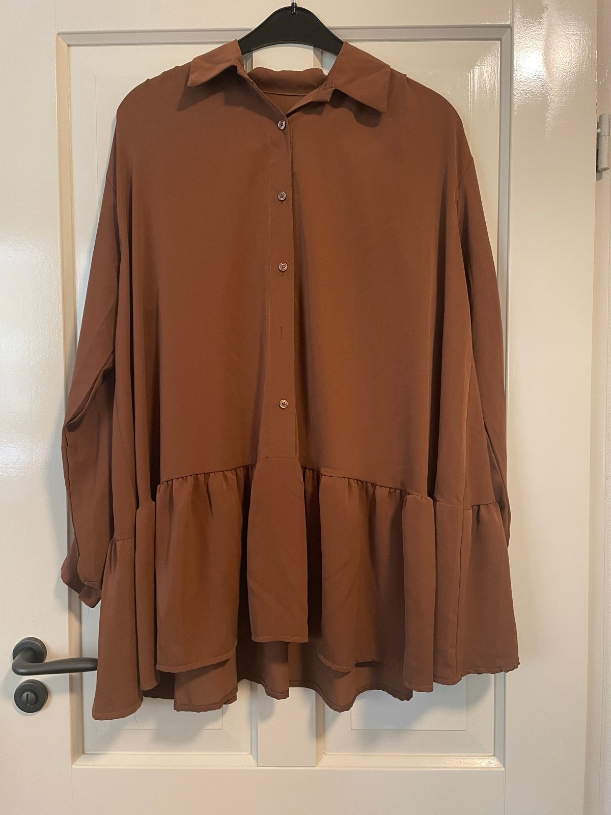 Ulla Popken Blouse/Tuniek Maat 54/56, Ophalen of Verzenden, Zo goed als nieuw, Bruin, Blouse of Tuniek